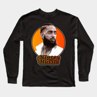 Retro Nipsey Hussle Tribute Long Sleeve T-Shirt